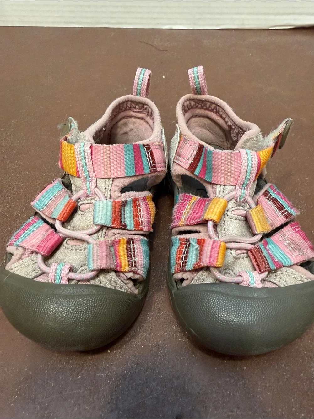 KEEN Newport H2 Pink Multicolor Strappy Sandals, kids 5